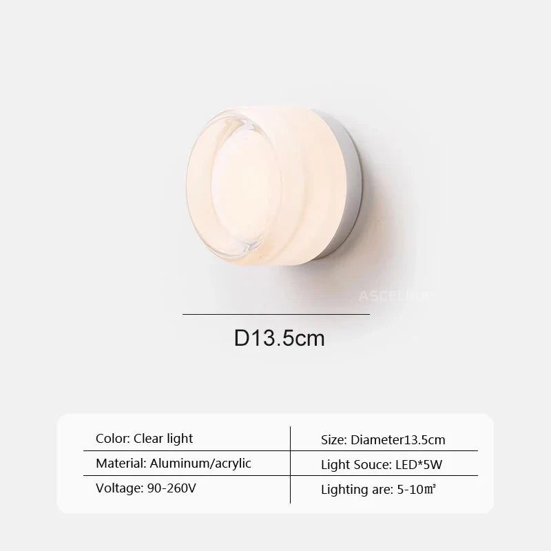 Axyaa Amber Jelly LED Wall Lamp for Modern Home Decor