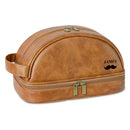 Axyaa Leather Toiletry Bag: Large Organizer with Hanging Hook - Men's Travel Gift