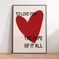 Axyaa Romantic Canvas Print: Pink & Red Valentine's Day Wall Art Poster