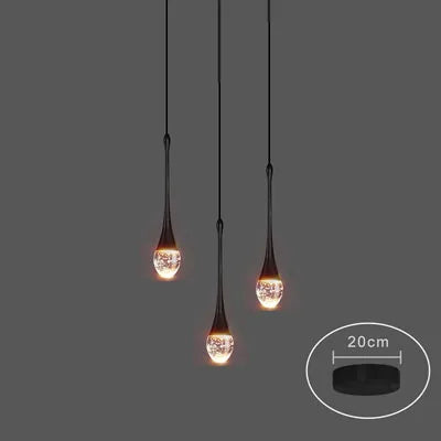 Axyaa Bubble Crystal Pendant Lights: Elegant Indoor Hanging Lamp for Home Decor