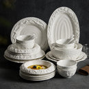 Axyaa Luxury White Ceramic Tableware Set - Bowl and Chopsticks Combination