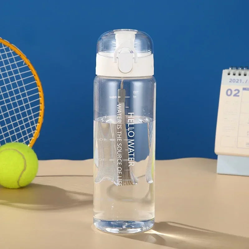 Axyaa Bounce Cover Sports Water Bottle - Leak Proof Plastic Drinking Cup - Portable and Durable