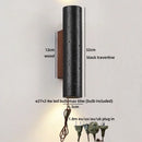 Axyaa Black Stone LED Wall Lamp for Modern Living Room Bedroom Lighting