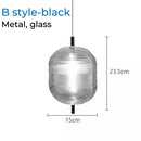 Axyaa Glass Ball Lighting Fixture for Bedroom, Dining Room, Hallway - Clear Striped Glass