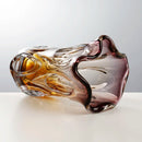 Axyaa Hollowed Art Gradient Glazed Vase with Pleated Mouth for Fresh Flower Arrangements