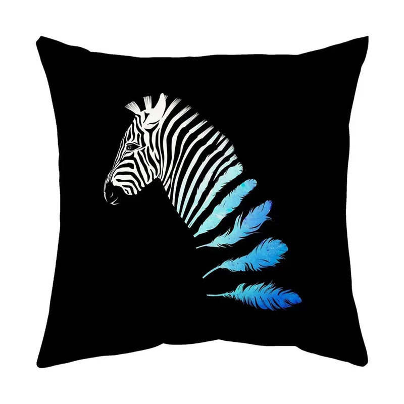 Axyaa Wild Animal Pillow Cover 45*45cm - Decorative Cushion for Living Room, Sofa, Car
