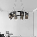 Axyaa Modern Stair Chandelier, Living Room Pendant Lamp, Interior Lighting