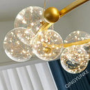 Axyaa Magic Bean LED Glass Chandelier for Romantic Lighting in Living Room or Bedroom
