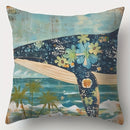 Axyaa Nautical Pillow Covers - Sea Turtle, Seahorse, Starfish & Whale Designs, Zip Closure