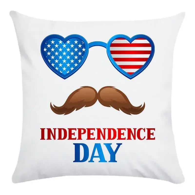 Axyaa American Flag Print Pillow Cover for Home Decor