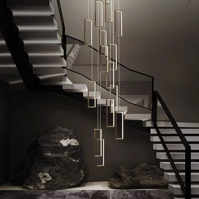 Axyaa Nordic Stair Chandelier Ceiling Light for Living and Dining Room