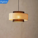 Axyaa Woven Rattan Chandelier LED Pendant Light for Home Decor