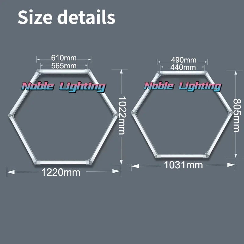 Axyaa 2.5*2.4M Hexagon LED Ceiling Light - High Performance and Best Seller