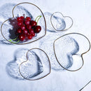 Axyaa Heart-shaped Glass Salad Bowl - European Light Luxury Design