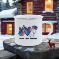 Axyaa Love Enamel Mug Set - Romantic Couples Coffee Cups