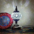 Axyaa Vintage Turkish Mosaic Table Lamp Handcrafted Glass Night Light