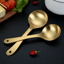 Axyaa Gold Rice Soup Spoon Ladle Long Handle - 304 Stainless Steel Kitchen Utensil