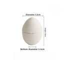 Axyaa Egg-shaped Ceramic Steamed Egg Bowl - Small Stew Cup for One Person