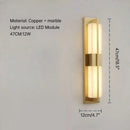 Axyaa Pure Copper Marble Wall Lamp for Bedroom, Staircase, and Outdoor Spaces