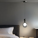 Axyaa Modern Black LED Pendant Chandelier for Bedroom and Living Room