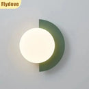 Axyaa Colorful Circular Macaron Wall Light - Modern Nordic LED Home Lighting
