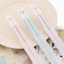 Axyaa Love Chopsticks Set: 5 Pairs Reusable Alloy Sushi Sticks with Non-Slip Grip