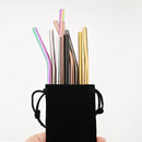 Axyaa Stainless Steel Straw Set - Mixed Colors, Reusable Drinking Straws