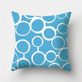 Axyaa Blue Geometric Pattern Cushion Cover for Living Room Sofa Decoration