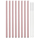 Axyaa Heart Stainless Steel Straws Set with Cleaning Brush for Drinks and Cocktails