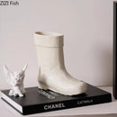 Axyaa Ceramic Boots Vase: Desk, Flowers, Artificial Arrangement for Room Aesthetic Decor