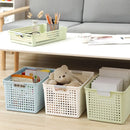 Axyaa Plastic Desktop Storage Basket with Handle
