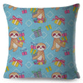 Axyaa Cat Cushion Cover: Decorative Linen Pillow for Home, Sofa, Children's Room