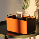 Axya Luxury Leather Storage Basket for Living Room, Desktop, Jewelry & Home Decor