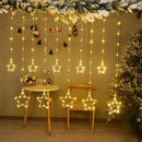 Axyaa Christmas Tree Curtain Lights with Remote - 8 Modes for Home, Party, Garden