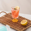 Axyaa Flower Glass Cup Set - Colourful Goblet for Home, Bar, and Cafe Drinkware