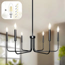 Axyaa Farmhouse Chandelier: 6-Light Dining Room Industrial Lighting Fixtures