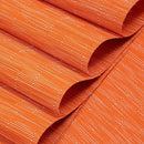 Axyaa Round PVC Placemats Set for Table - Heat Resistant Cafe Mats, Orange