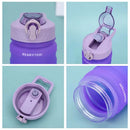 Axyaa Gradient Plastic Water Bottle 1000ML - Leakproof & Motivational Straw Drinking Bottle