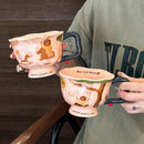 Axyaa Ceramic Mug Set - Unique Coffee Cup for Tea & Beer, Funny & Original Gift