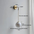 Axyaa Luxury White Ball LED Wall Lamp for Home Interior Lighting