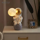 Axyaa Astronaut Moon Planet Lamp: Spaceman Table Night Light for Bedroom