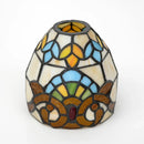 Axyaa 6 Inch Stained Glass Mediterranean Style Lampshade for Fan, Wall, or Chandelier