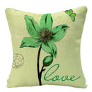 Axyaa Floral Linen Cushion Cover 45*45cm for Home Decor