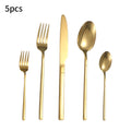 Axyaa Stainless Steel Cutlery Set - High-End Steak Knife, Fork, Dessert Spoon