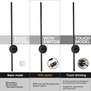 Axyaa Rotatable Black Wall Sconce Light for Living Room Bedroom - Modern Interior Fixture