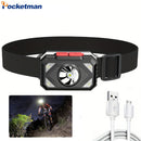 Axya LED Headlamp: 7 Modes, USB Rechargeable, Waterproof - Ideal for Fishing & Camping