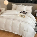 Axyaa Pure Cotton Embroidered Four Piece Bedding Set