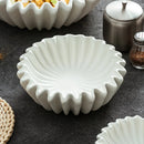Axyaa Premium Lotus Leaf Dessert Plate - Ceramic Lace Insulation Plate