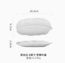 Axyaa Ceramic Banana Leaf Plate - Sushi, Dim Sum, Barbecue, Hotel Tableware