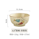 Axyaa Cat Series Ceramic Home Japanese Rice Bowl 4.5 inches